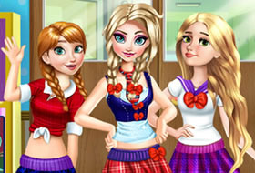 Raiponce, Anna et Elsa au lycée