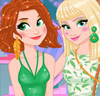 Anna et Elsa en vert