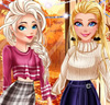 Barbie et Elsa Motifs d'automne