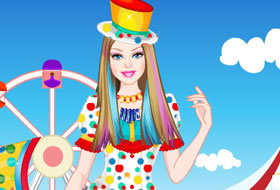 Barbie Clown Princess Dress Up