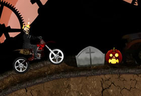 Halloween - Squelette à moto