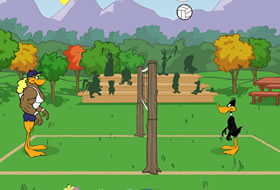 Daffy Duck joue au volleyball