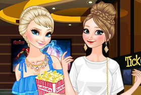 Anna et Elsa vont au cinéma