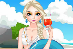 Elsa à la plage