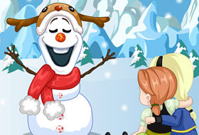 Anna et Elsa - Bonhomme de neige