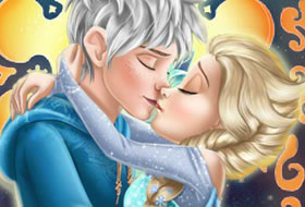 Elsa embrasse Jack Frost