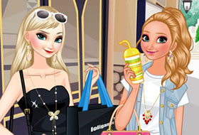 Elsa et Anna font du shopping