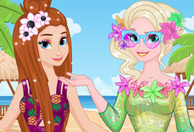 Anna et Elsa - Vacances tropicales