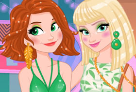 Anna et Elsa en vert