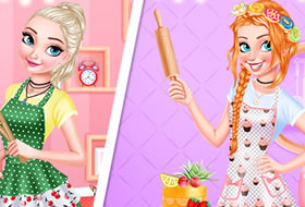 Princesses Cooking Challenge - Cake
