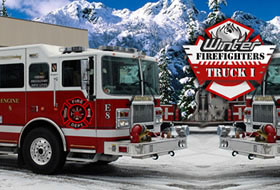 Winter Firefighters Truck