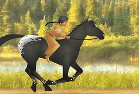Course chevaux indiens