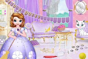 Princesse Sofia nettoie le château